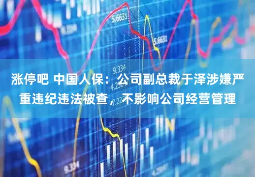 涨停吧 中国人保：公司副总裁于泽涉嫌严重违纪违法被查，不影响公司经营管理